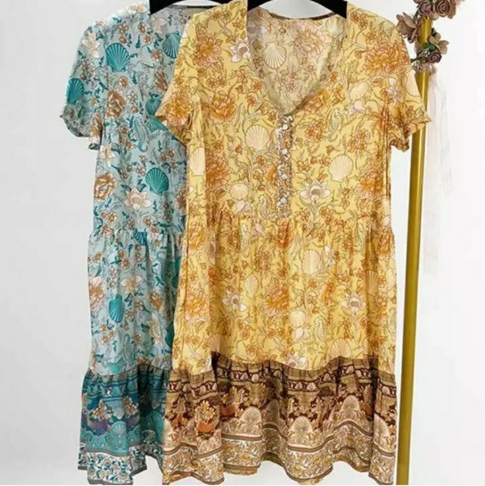 New Gold Sunset Dress